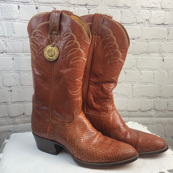 tony lama python skin boots